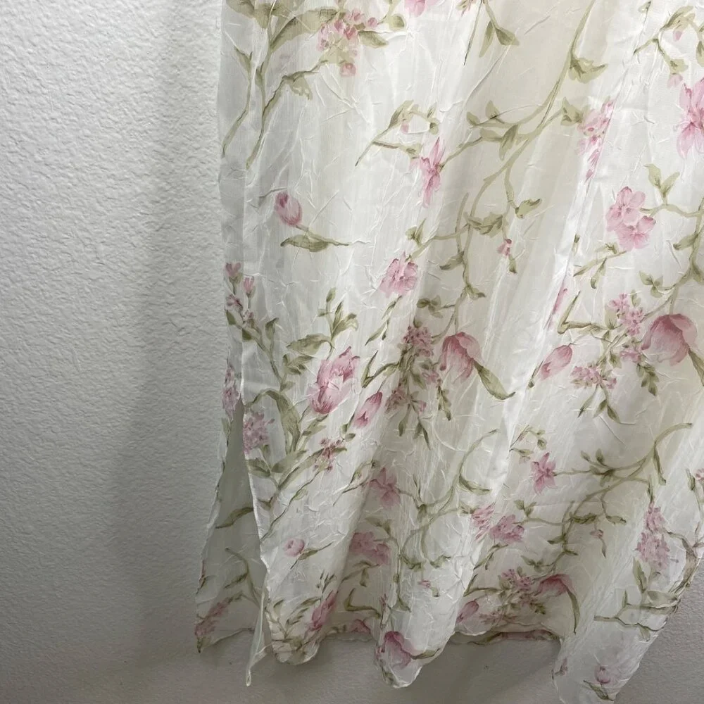 Ursula of Switzerland Dress White 18W Sleeveless Maxi Flora Romantic MOTB Whimsy - Picture 11 of 14